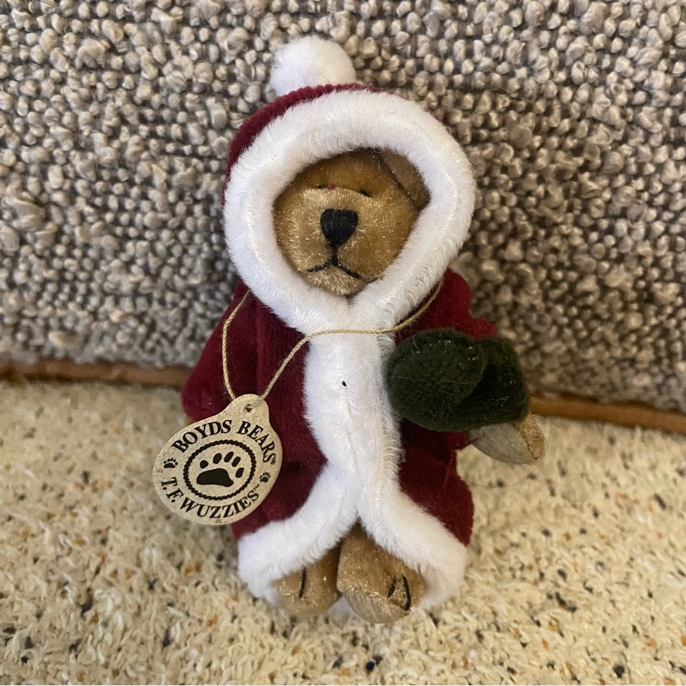 Boyds Bears Wuzzies Twas F Wuzzie Plush 4” Santa 596003 T.F. Jointed Mini Doll